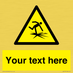 Custom warning thin ice